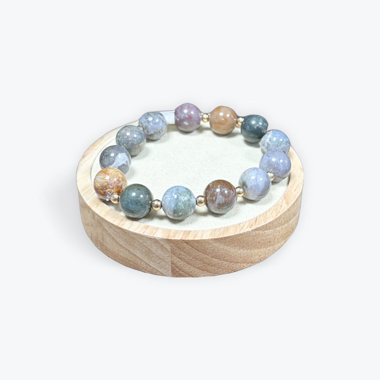 Bracelet Jaspe Ocean Avec Apprets