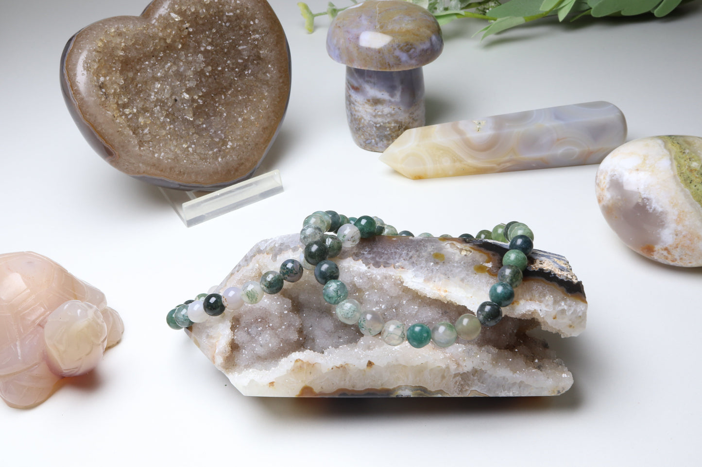 Bracelet Agate Mousse 6 mm