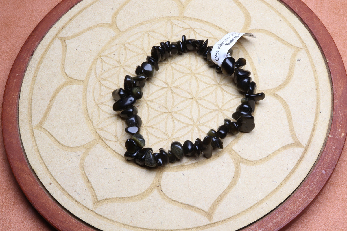 Bracelet Obsidienne Dorée – photo 2