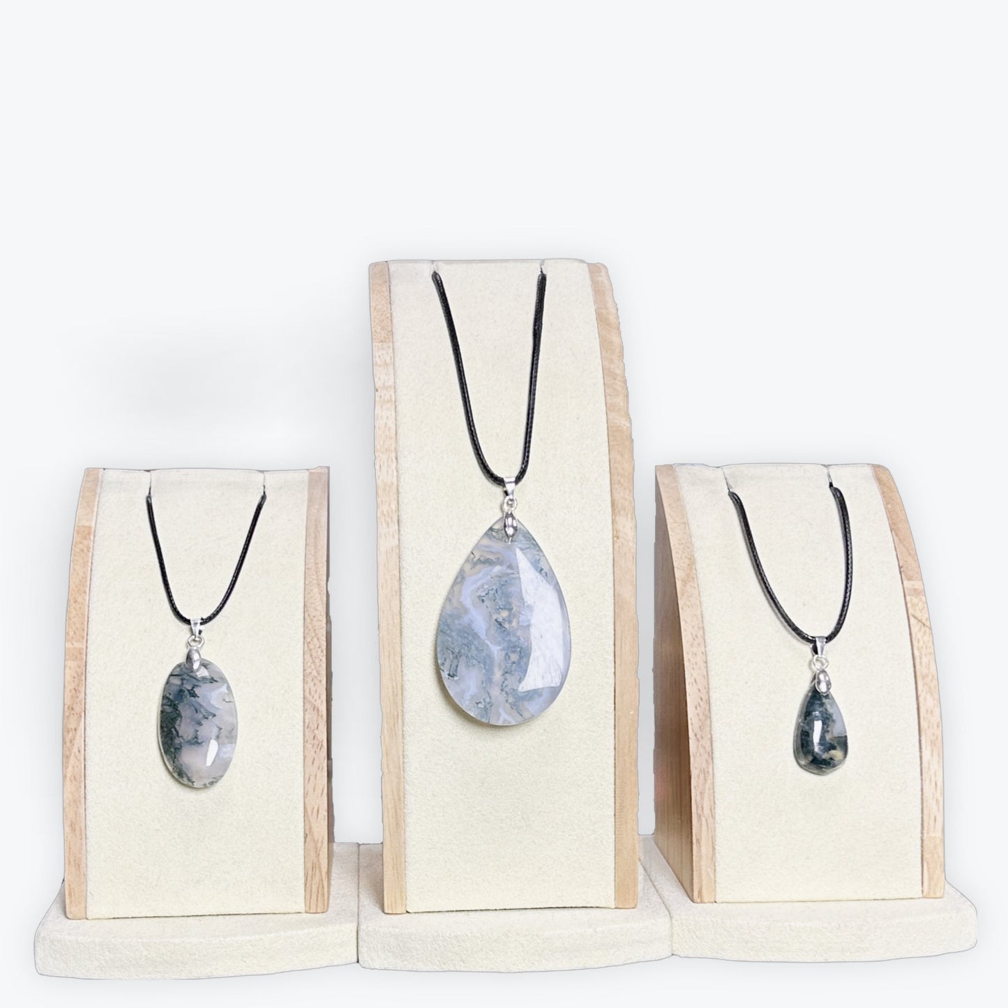 Pendentif Agate Mousse Cabochon
