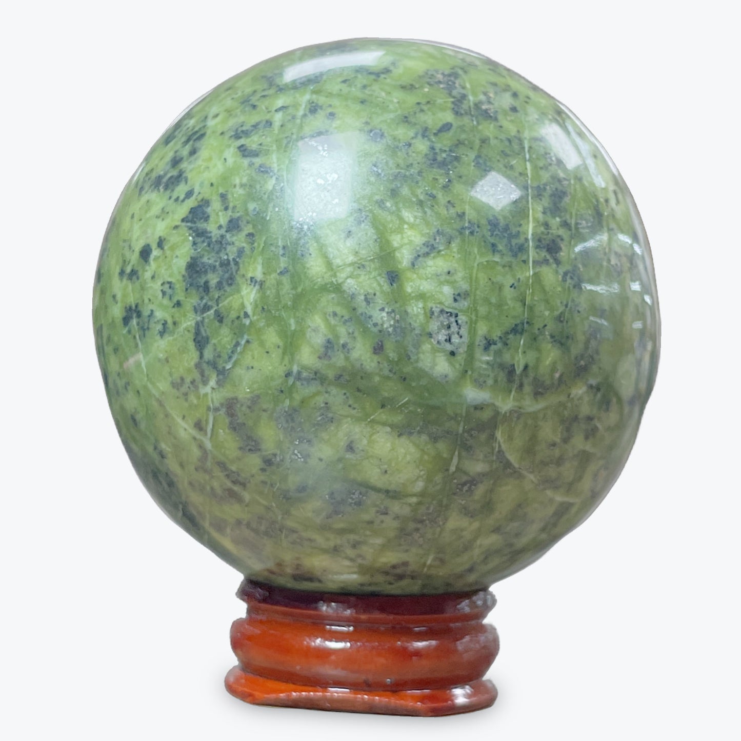 Sphère Jade Nephrite & Serpentine - 6cm - 326 gr