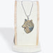 Pendentif Labradorite tête de loup en laiton argentée