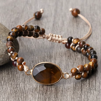 Bracelet en Œil de Tigre Facetté - Protection et Confiance - 6