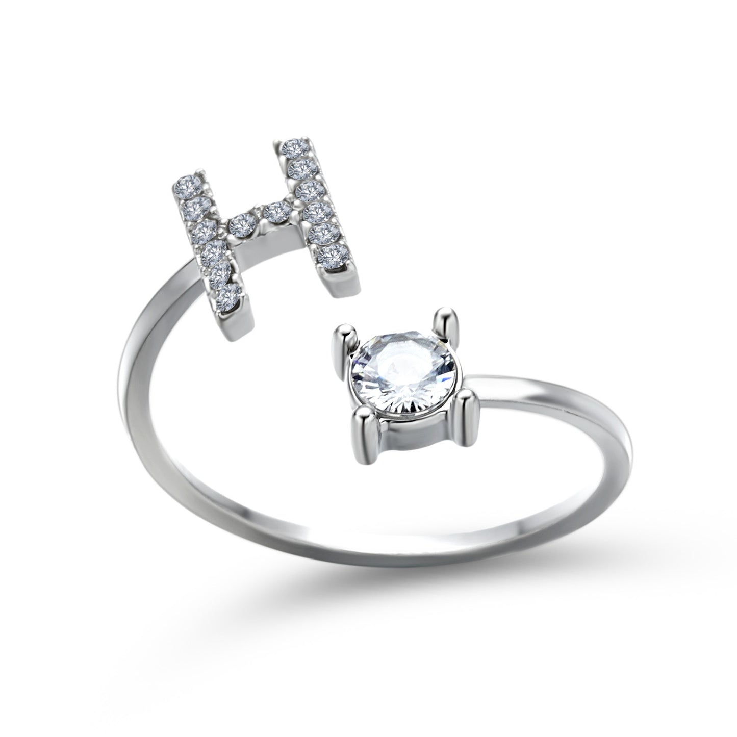 New Design Adjustable 26 Initial Letter Ring Fashion Jewelry For Women Simple Elegant Jewelry - Tatum Cristal