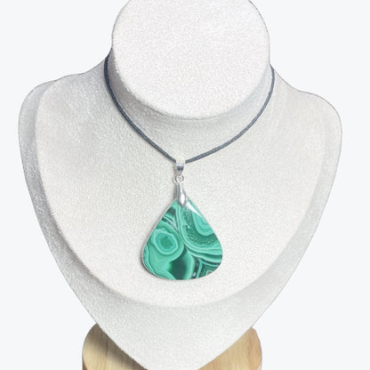 Pendentif Malachite Goutte – photo 2