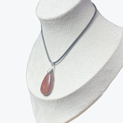 Pendentif Jaspe Rouge Goutte