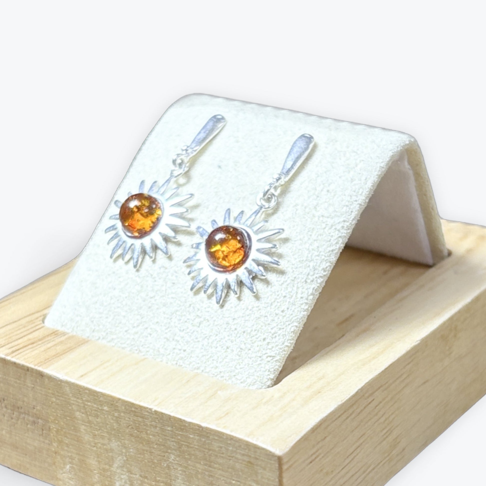 Boucle d'oreilles soleil puce étoile - Argent 925