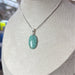 Pendentif Amazonite Ovale - Avec belière