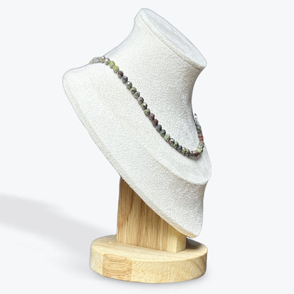 Collier Jaspe Sang de Dragon Facetté - 3