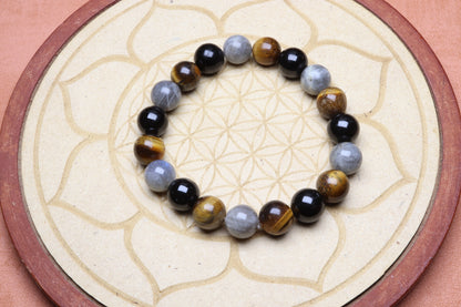 Bracelet Triade Tigre, Obsidienne & Labradorite – photo 5