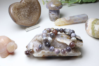 Bracelet Agate Botswana 10 mm