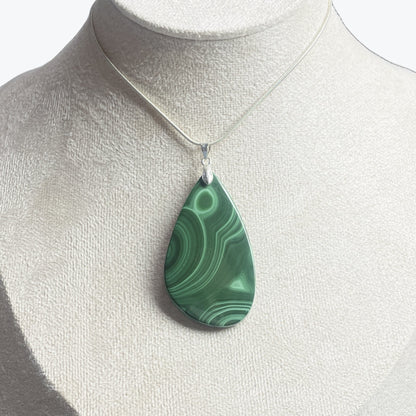 Pendentif Malachite Goutte — 3 à 5 cm