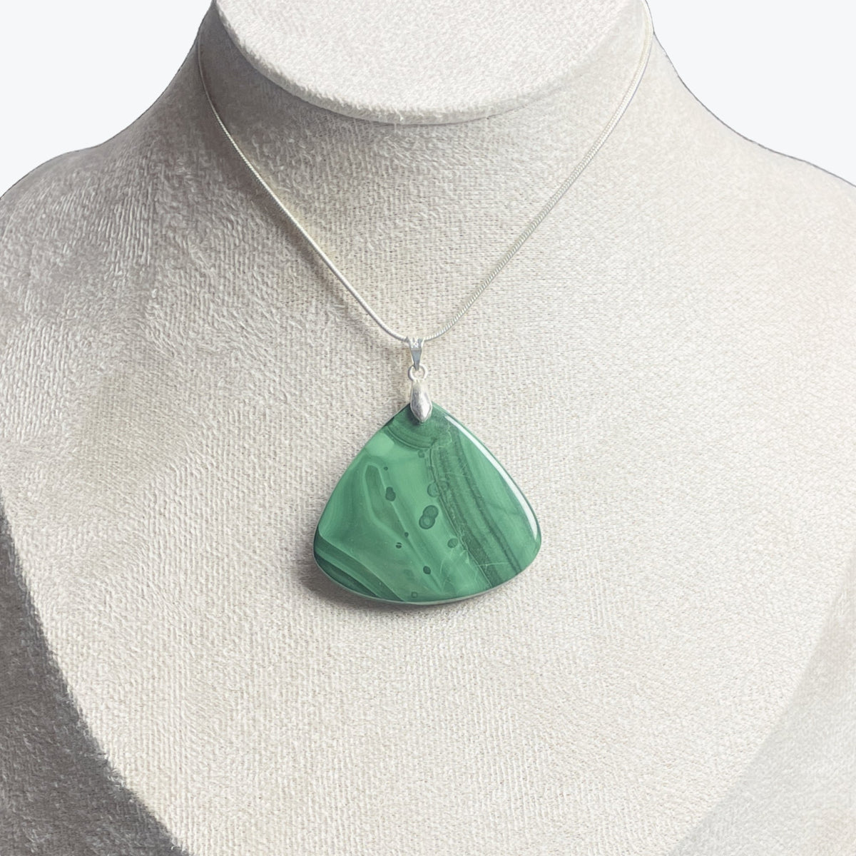 Pendentif Malachite Goutte — 3 à 5 cm