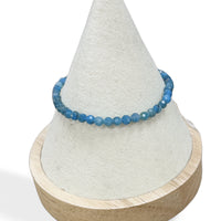 Bracelet Apatite bleu facetté