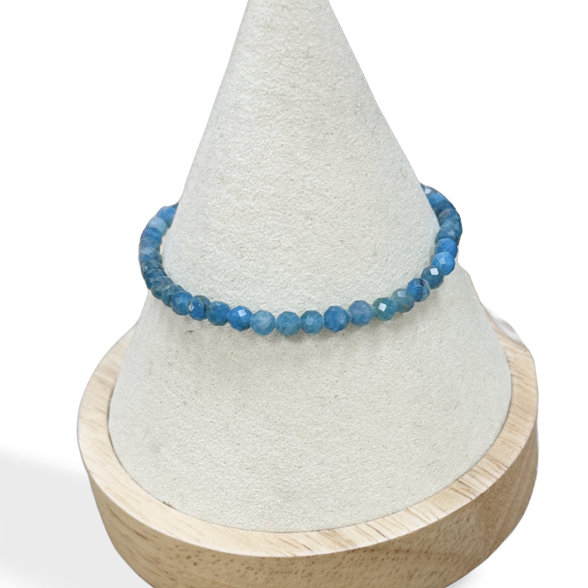 Bracelet Apatite bleu facetté
