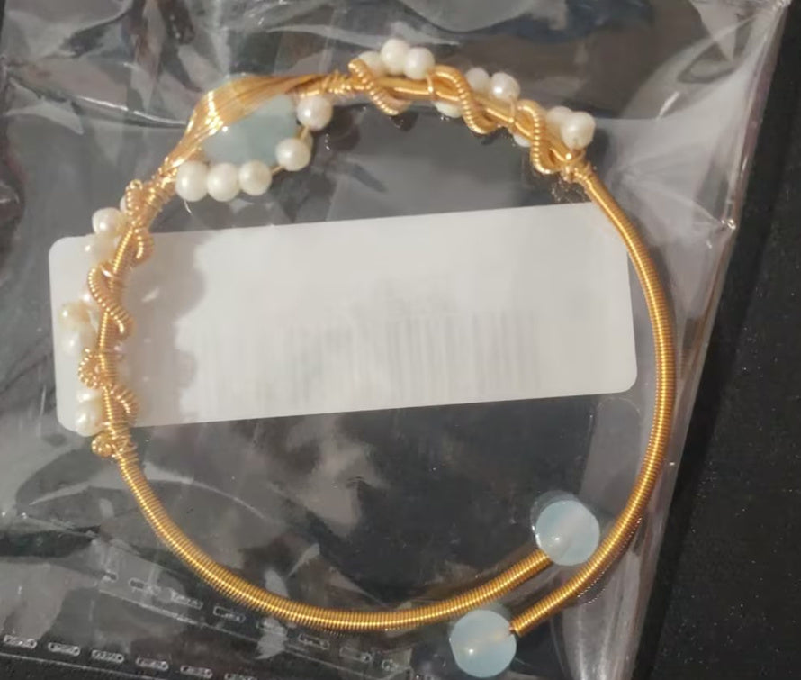 Pearl Bracelets For Women Gold Plating Pearl Bracelet Gold Wire Braided Vintage Style Bracelets Cuff Bracelets Fashion Bracelet - Tatum Cristal