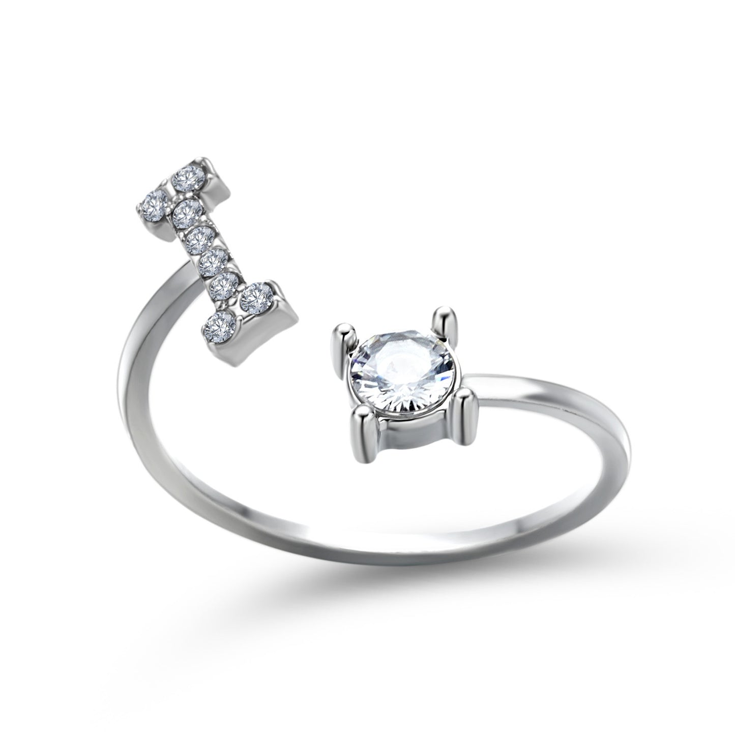 New Design Adjustable 26 Initial Letter Ring Fashion Jewelry For Women Simple Elegant Jewelry - Tatum Cristal
