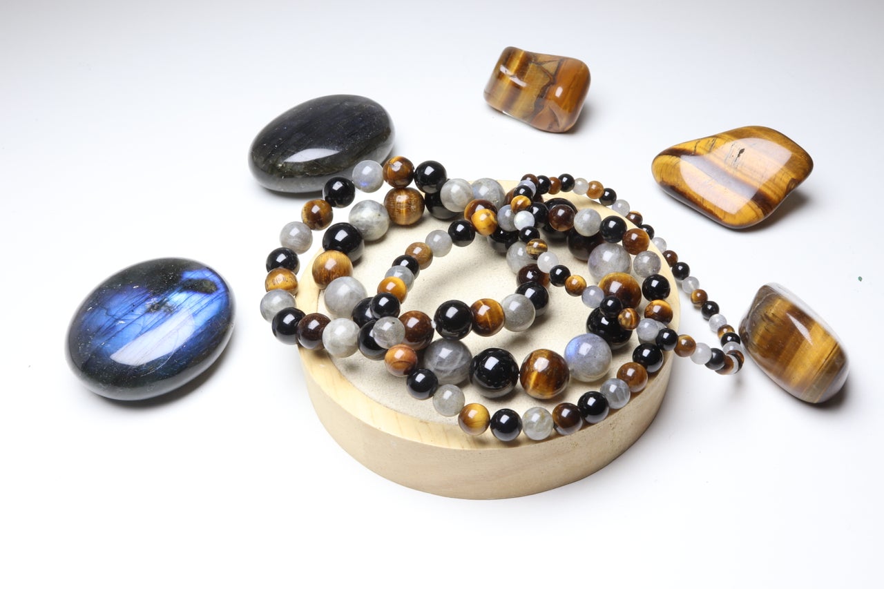Bracelet Triade Tigre Obsidienne Labradorite - Protection