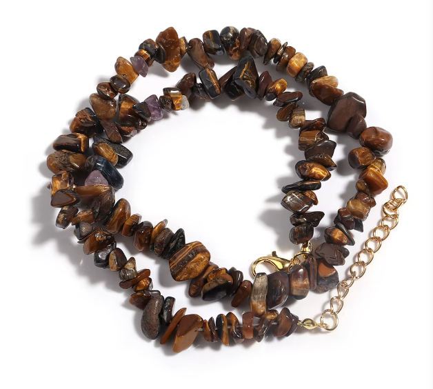 Collier Baroque Chips Pierres Naturelles — 43 cm - 3