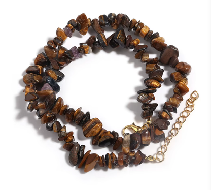Collier Baroque Chips Pierres Naturelles — 43 cm - 3