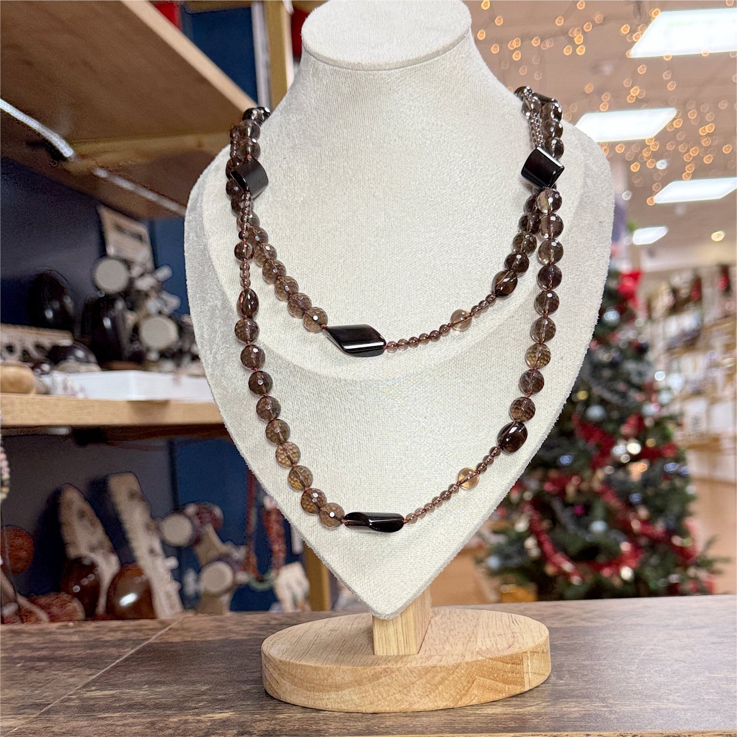 Collier Quartz fumé Vintage