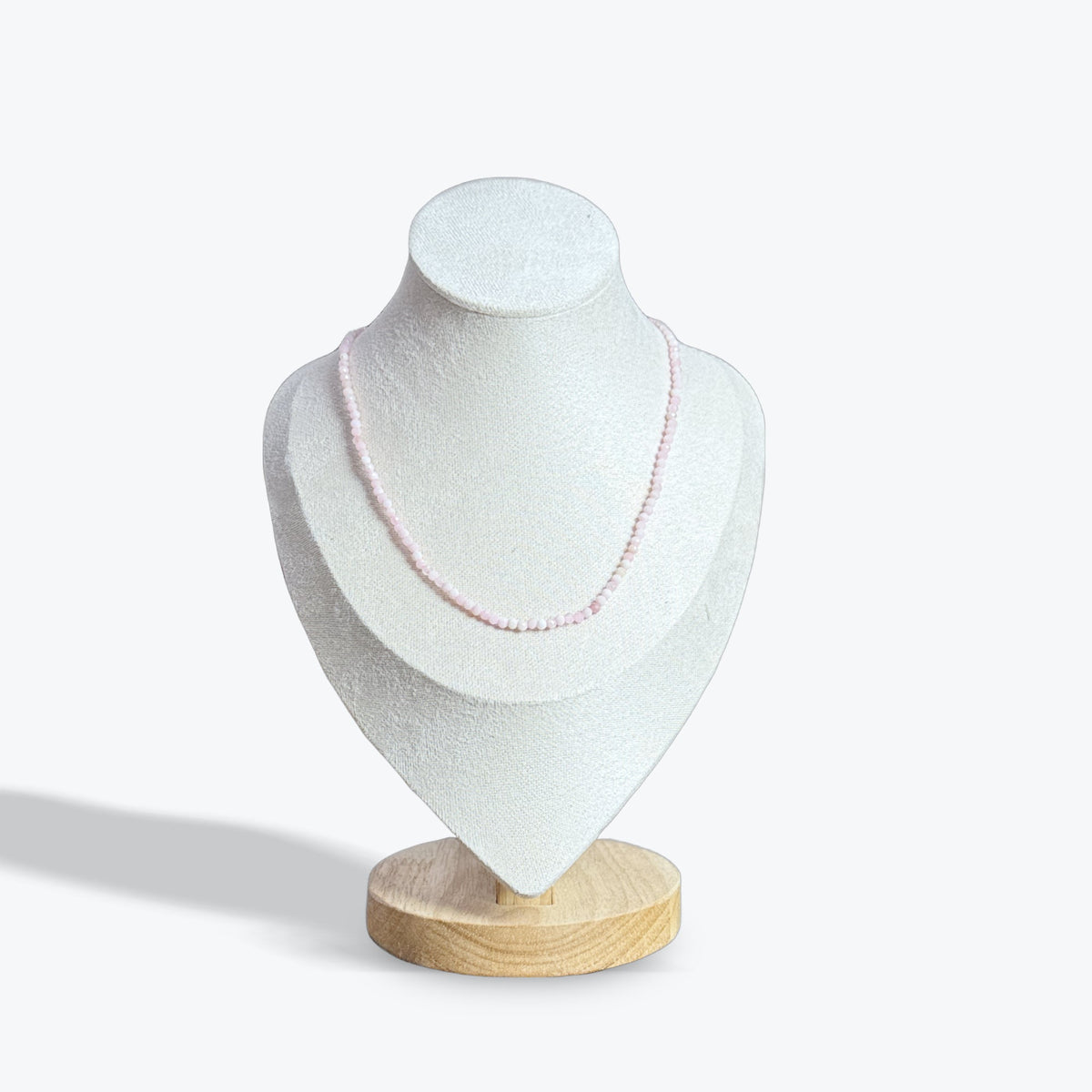 Collier Opale rose facetté – photo 3