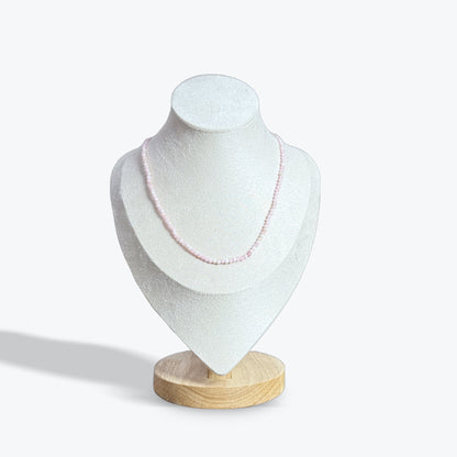 Collier Opale rose facetté – photo 3