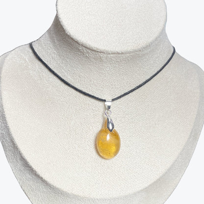 Pendentif citrine ovale