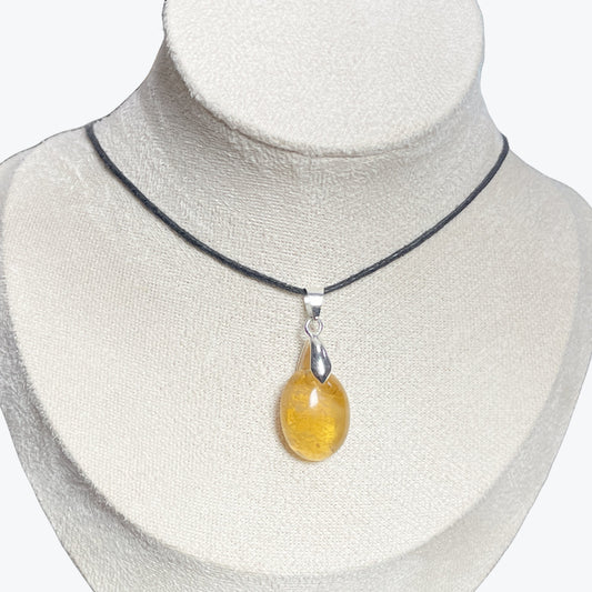 Pendentif citrine ovale
