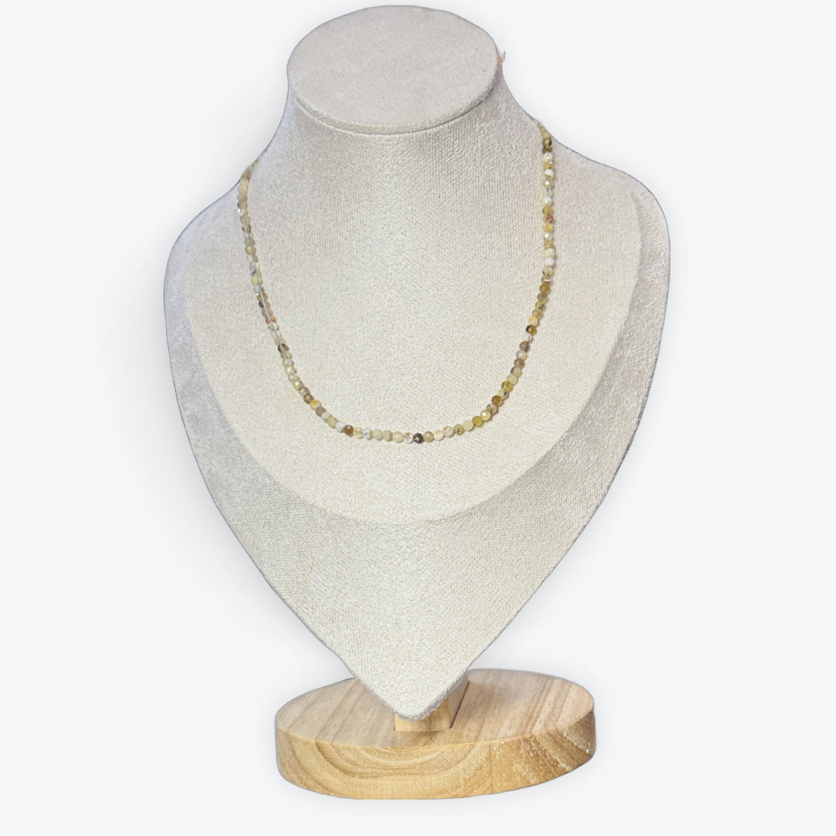 Collier Opale jaune facetté