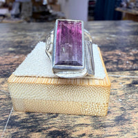 Bague Tourmaline Melon d'eau rectangle