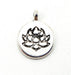 Charme Lotus Argent 2cm 50pcs