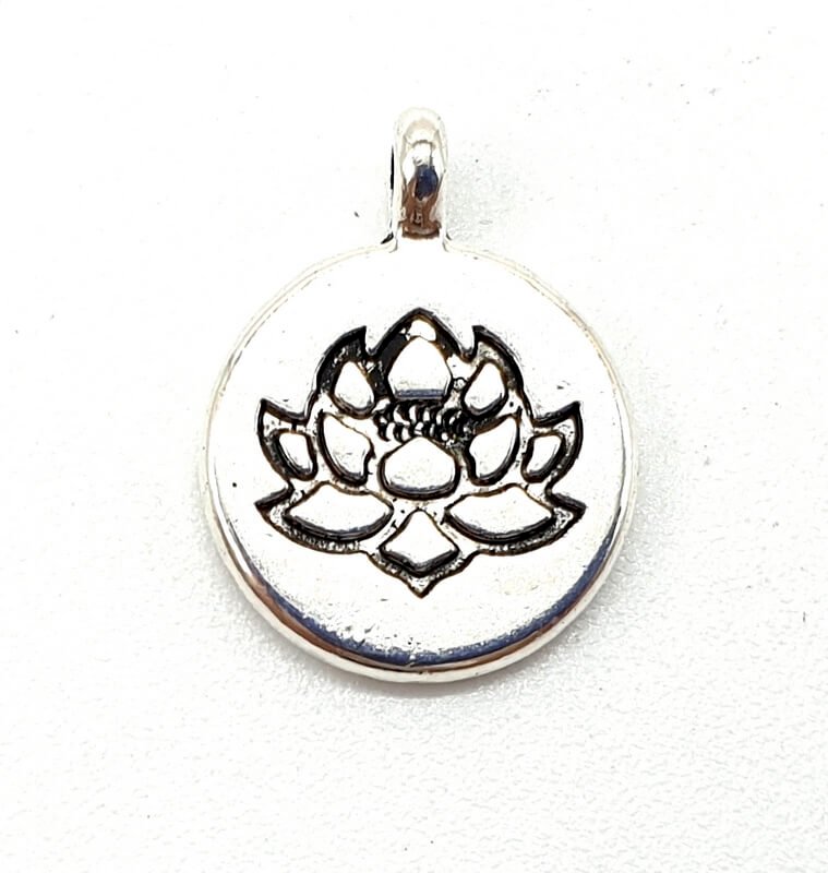 Charme Lotus Argent 2cm 50pcs