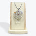 Pendentif Pointe Cristal de Roche Fleur de Vie 7 Chakras