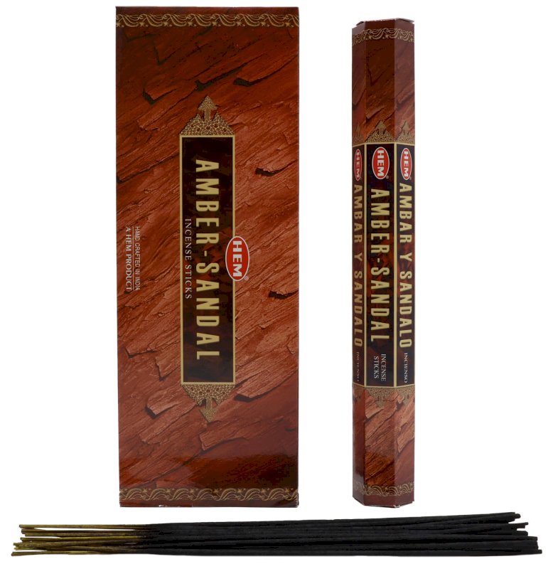 Encens HEM Ambre Santal 6x20g