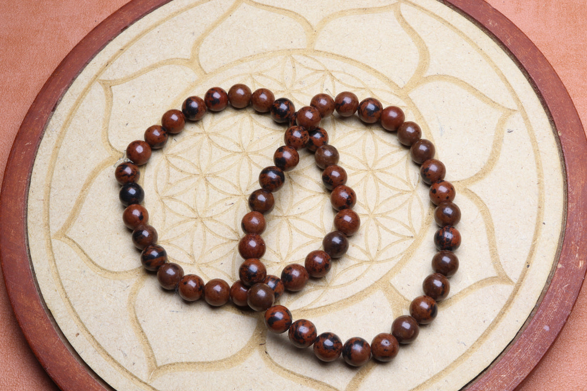 Bracelet Obsidienne Acajou