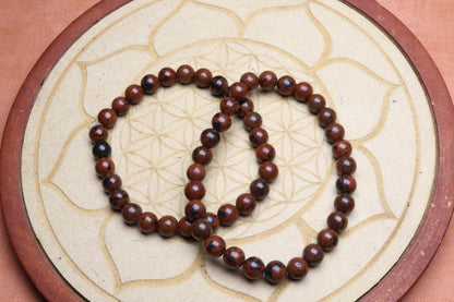 Bracelet Obsidienne Acajou
