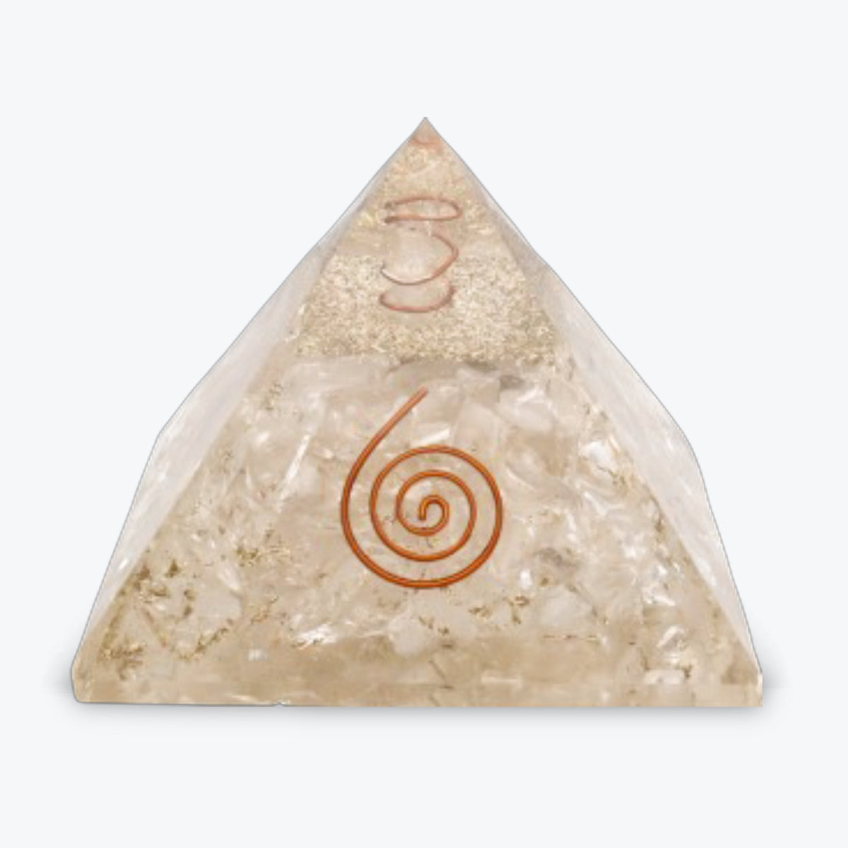 Pyramide Orgonite 7x7 Résine Spirale