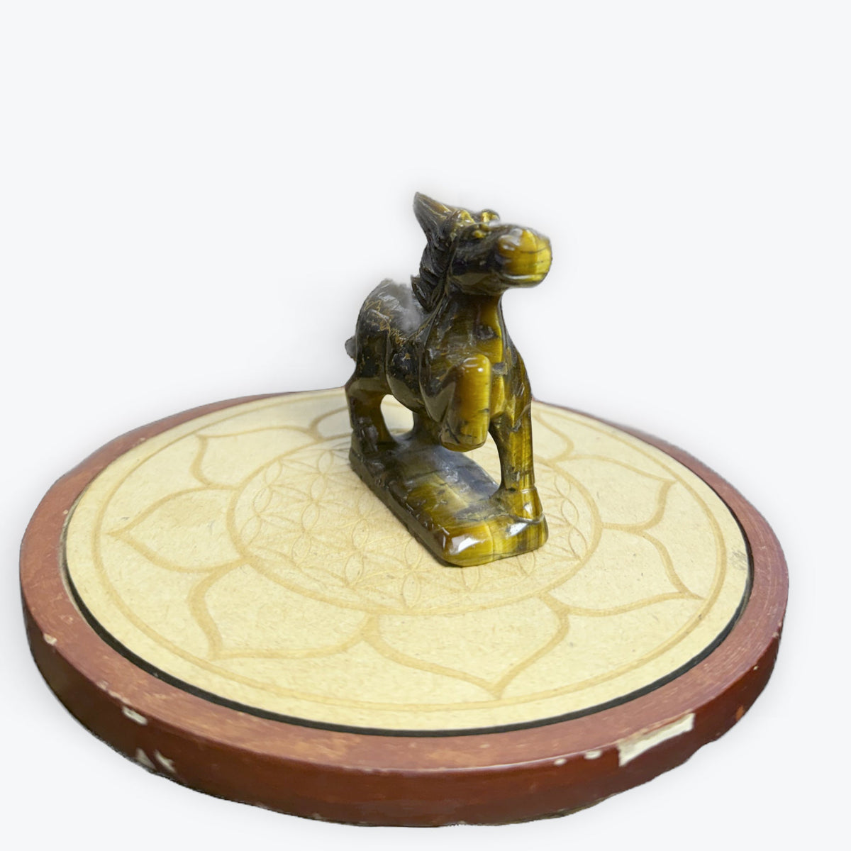 Cheval en œil de tigre naturel | 100 gr - 7x7 cm