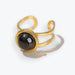 Bague Ajustable en Acier Inoxydable - Onyx
