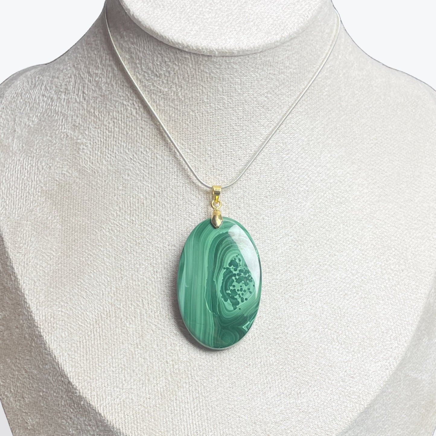 Pendentif Malachite Cabochon