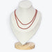 Collier jaspe rouge facetté