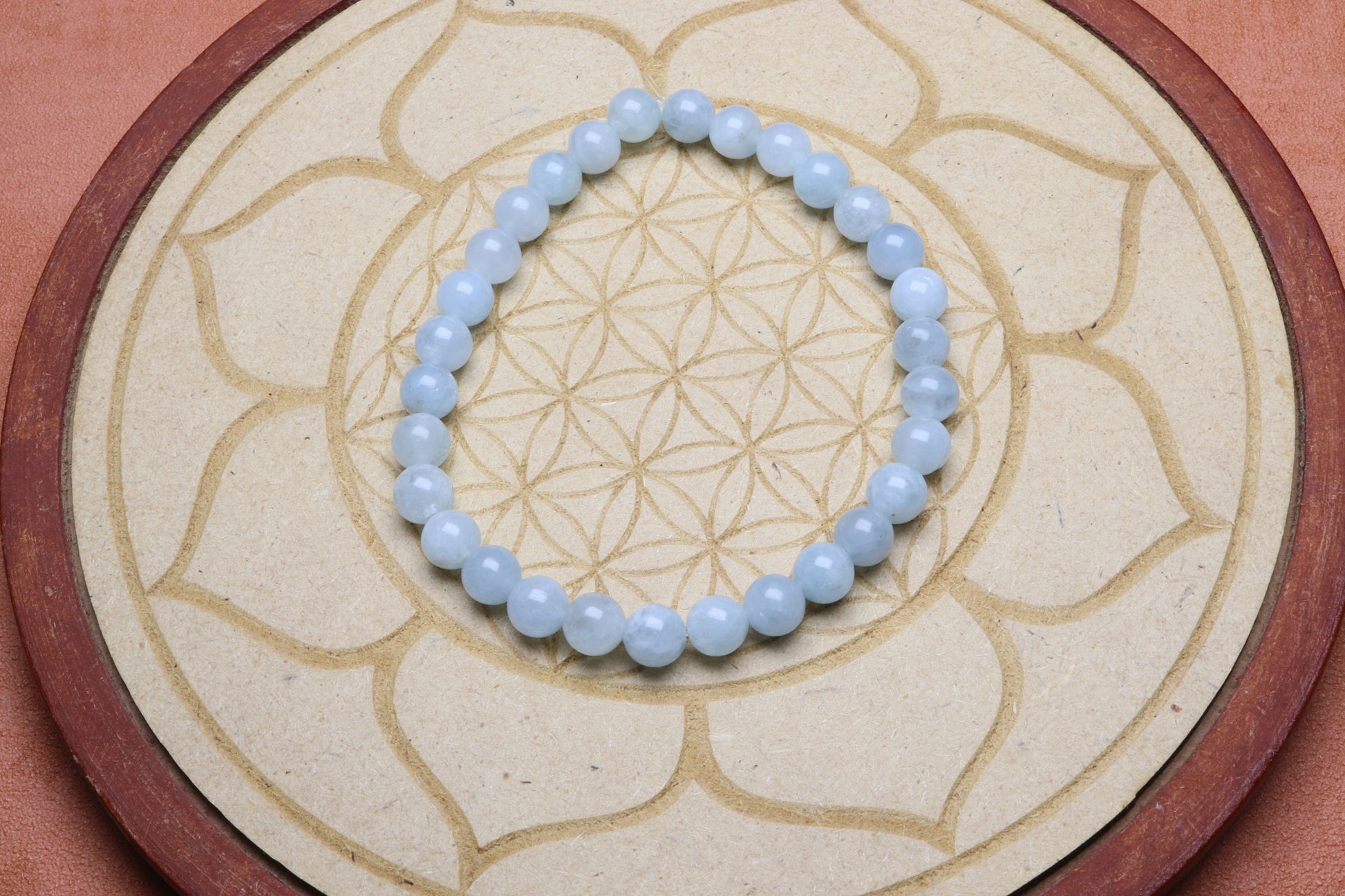 Bracelet Aigue marine 6 mm