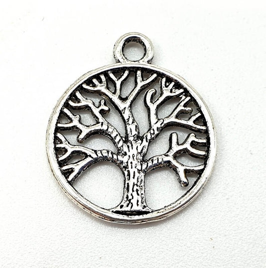 Charme Arbre de Vie Argent 2cm 50pcs