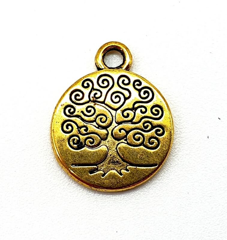 Charme Arbre de Vie Fin Or 2cm 50pcs