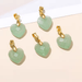 Pendentif Cœur Facetté en Aventurine verte 12x5mm
