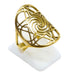 Bague Inox dorée Spirale