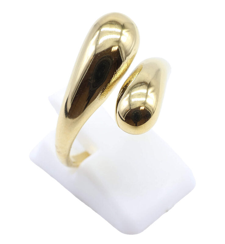 Bague Inox dorée 'Elégance'