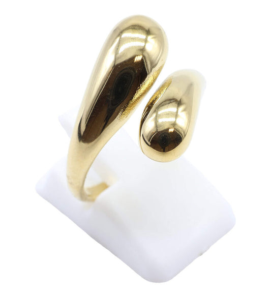 Bague Inox dorée 'Elégance'