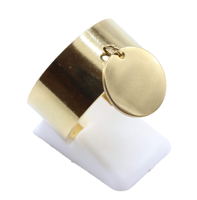 Bague Inox dorée & Charme